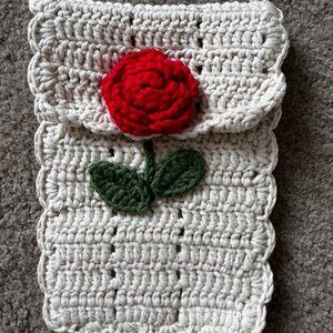 Handmade Crossbody Crochet Phone Bag for Girls